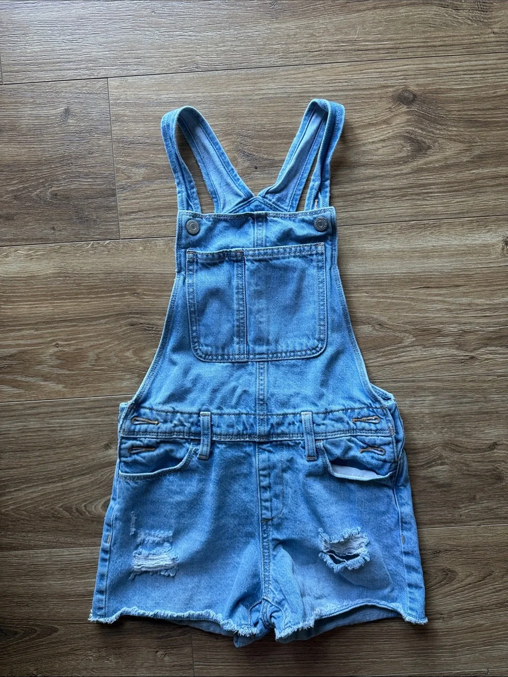 Old Navy Light Blue Denim Short Overalls